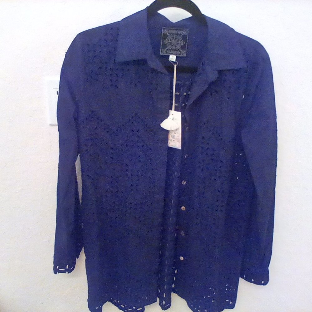 Johnny Was Lynx Button Down Shirt